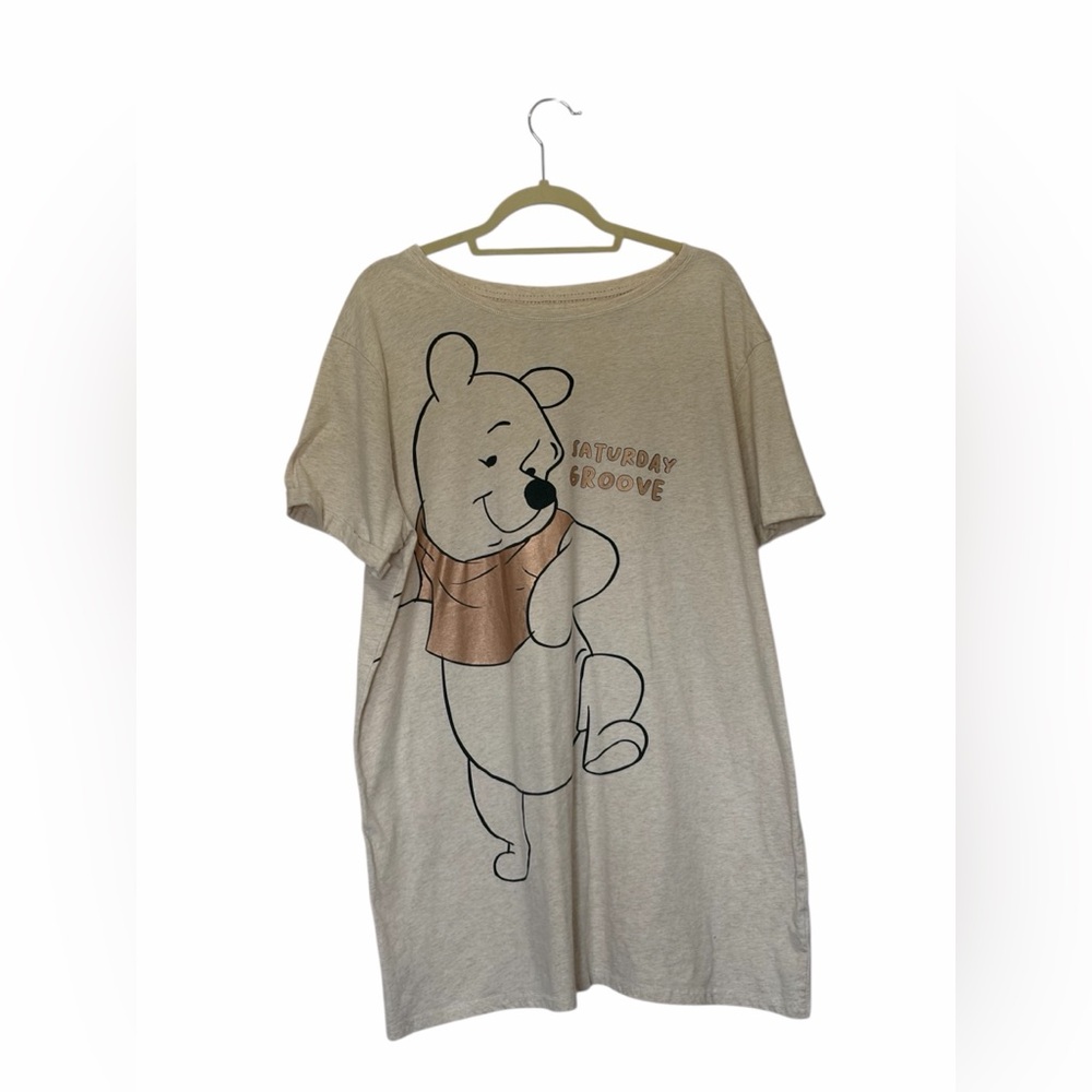 Disney x Primark Pooh Bear Saturday Groove Sleep Dress / Oversized T-Shirt